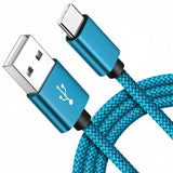 USB-A to USB-C Nylon Braided Charging Cable for iPhone 15, Samsung Galaxy S22 and Huawei Phones