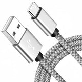 USB-A to USB-C Nylon Braided Charging Cable for iPhone 15, Samsung Galaxy S22 and Huawei Phones