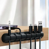 PVC Cable Organiser Snap Clip for Phone Chargers and Data Cables – 13 × 2cm