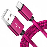 USB-A to USB-C Nylon Braided Charging Cable for iPhone 15, Samsung Galaxy S22 and Huawei Phones